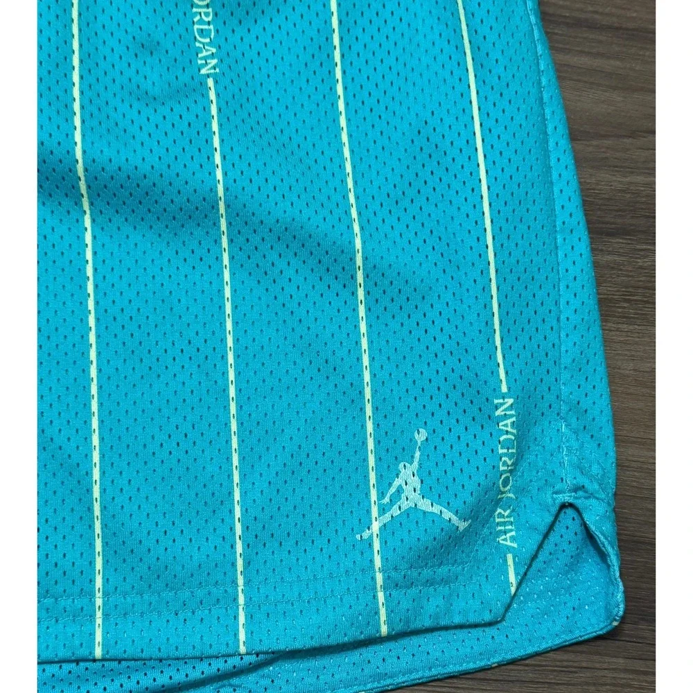 Nike Air Jordan Essentials Mesh Pinstripe Shorts Teal Blue Sz XL (DM1357-392)